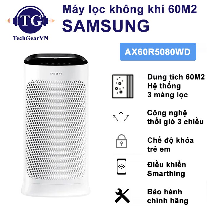 [60M2] Máy lọc không khí SAMSUNG 60m2 AX60R5080WD