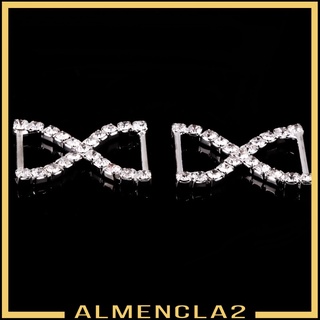 Pack of 10 Bikini Swimwear Connectors Charm Metal Chain Buttons Crystal