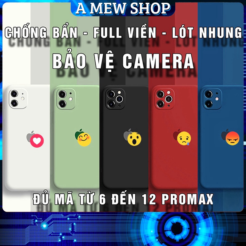 Ốp Lưng I.p.h.o.n.e CHỐNG BẨN FULL VIỀN BẢO VỆ CAMERA 6/6plus/6s/6splus/7/7plus/8/8plus/x/xr/xs/11/12/pro/max/plus/pr