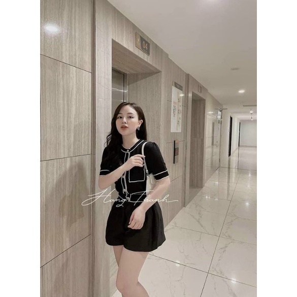 Áo len viền túi ngực hàng QC