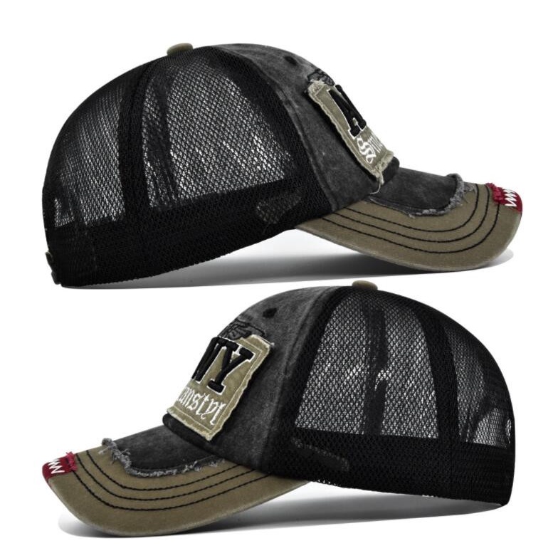 Thời Trang Nón Lưỡi Trai Phối Lưới Thoáng Khí Phong Cách Hàn Quốc