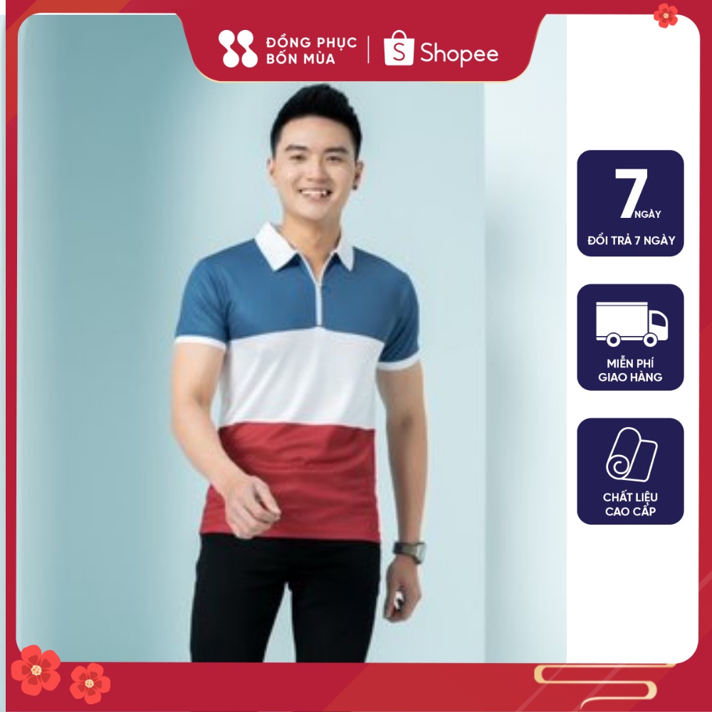 Áo phông nam nữ Polo có cổ phối viền đẹp, vải mềm, co giãn, mặc siêu mát sẵn hàng kèm video