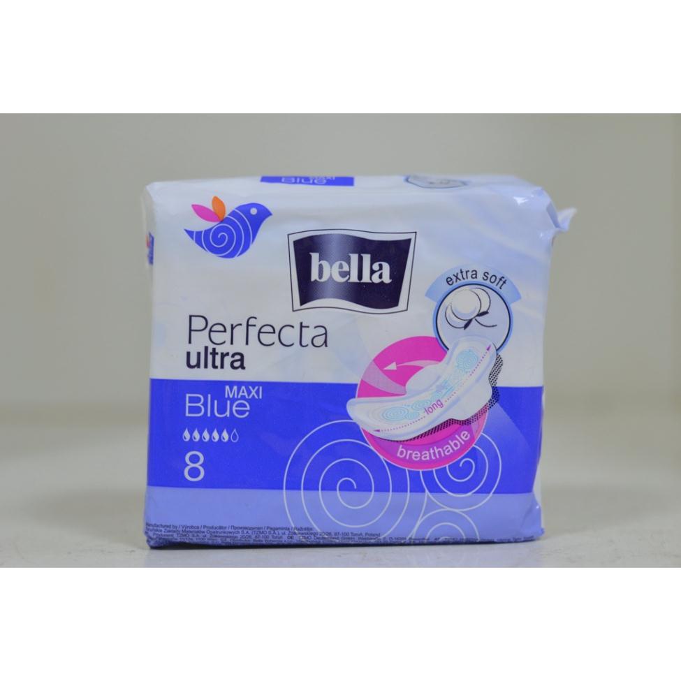 Băng vệ sinh ban ngày BELLA nhập khẩu Pháp 8-10 miếng có cánh, siêu mỏng, thấm hút nhanh, mềm mại