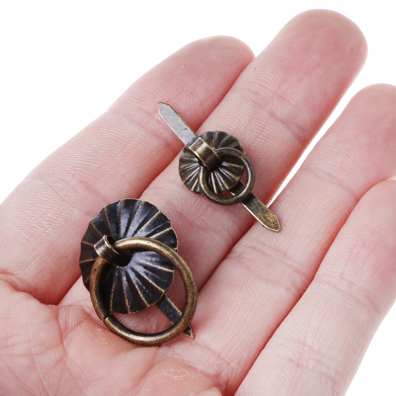 Set 10 Tay Nắm Ngăn Kéo Tủ Bằng Đồng Màu Sắc Xanh Lá
