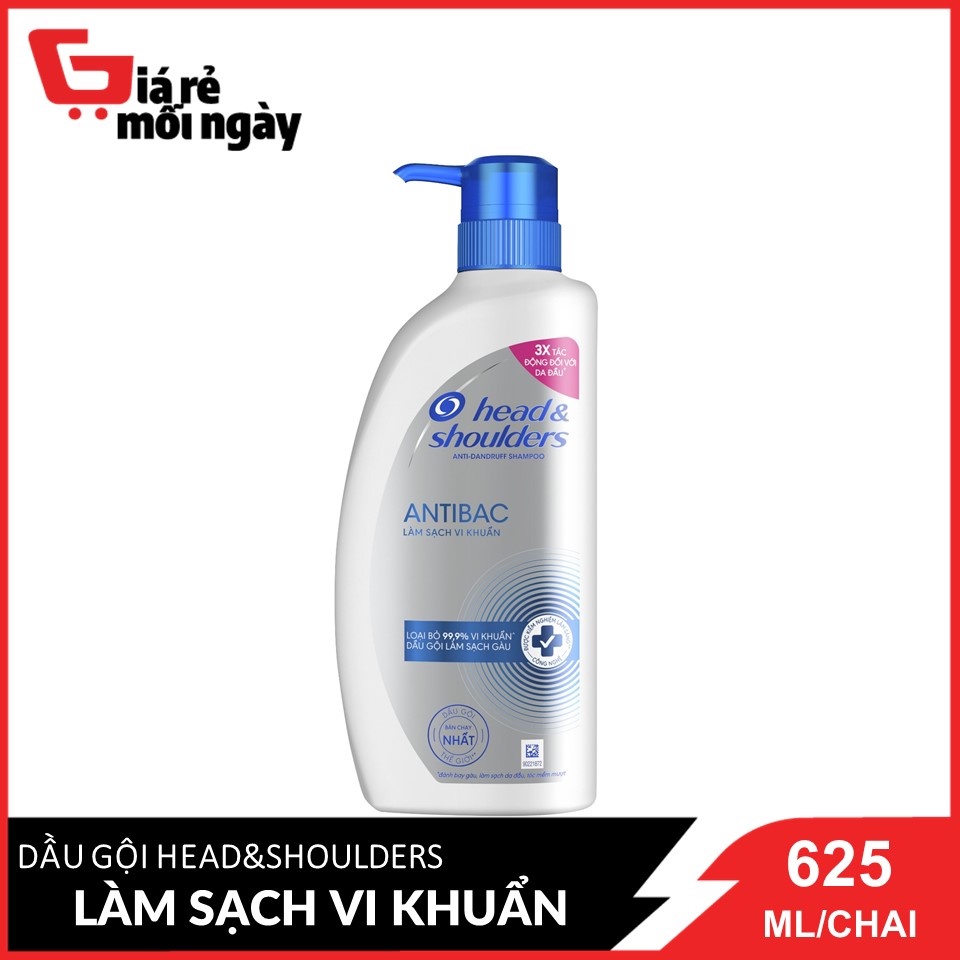 Dầu Gội Head & Shoulders ANTIBAC Làm Sạch Vi Khuẩn 625ml/Chai