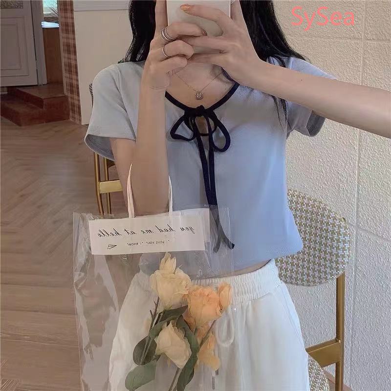 Áo Sơ Mi Croptop Ngắn Tay Thời Trang Mùa Hè Cho Học Sinh