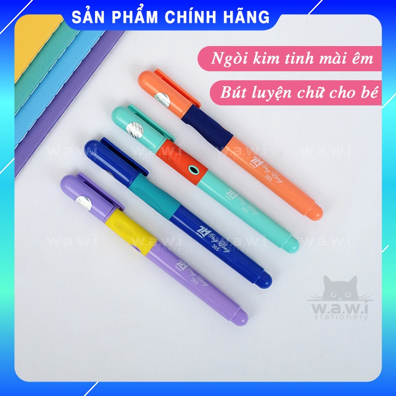 Bút máy luyện chữ Ong vàng , ngòi kim tinh mài êm cho bé