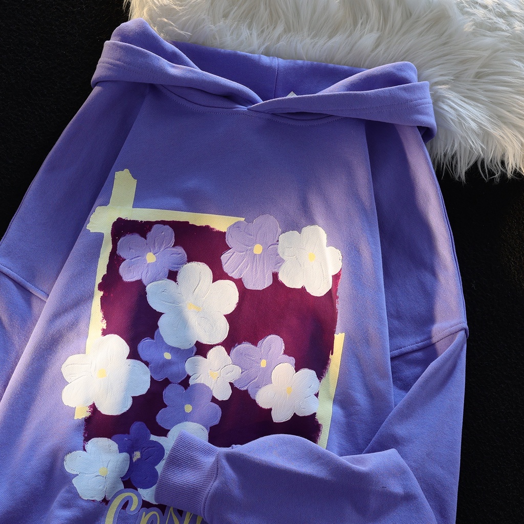 NRVP Áo Hoodie Tay Dài Oversize In Họa Tiết Phong Cách Hàn Quốc Kiểu Mới Cho Nam / Nữ