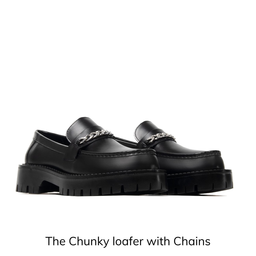 Giày da Penny Loafer with Chains đế Chunky CK03X August