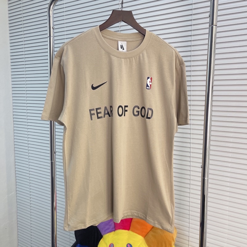 ⚡️ - Áo tee Fear of God FOG x NBA Warm Up Tee Tan, áo thun FOG NBA, thun FOG NBA