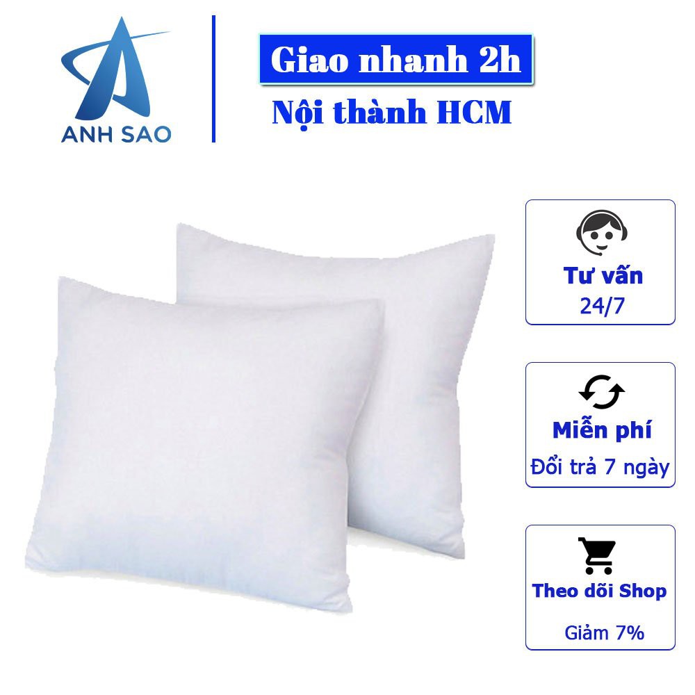 1 Cặp ruột gối vuông tựa lưng Ánh Sao - 45x45cm - Hàng Việt nam chất lượng cao - Êm ái