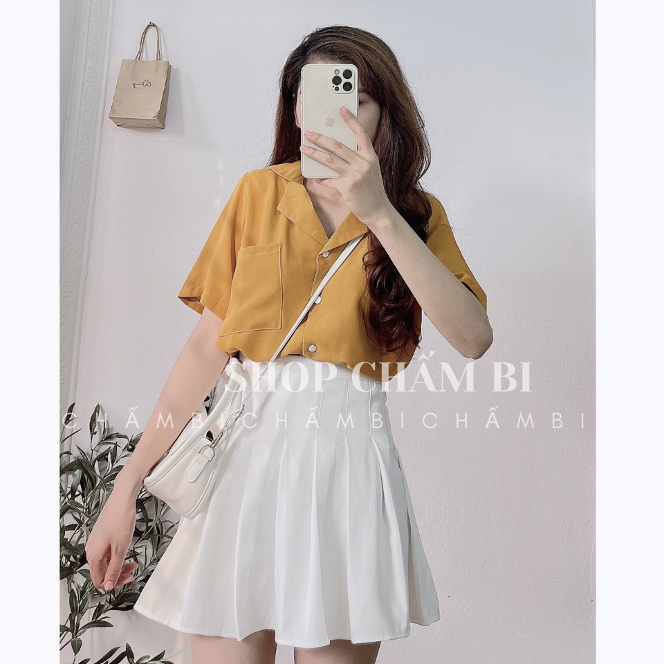 [SALE] Áo Cổ Vest Cộc Tay A.193, áo sơ mi cộc tay cổ vest trơn Hàn Quốc | BigBuy360 - bigbuy360.vn