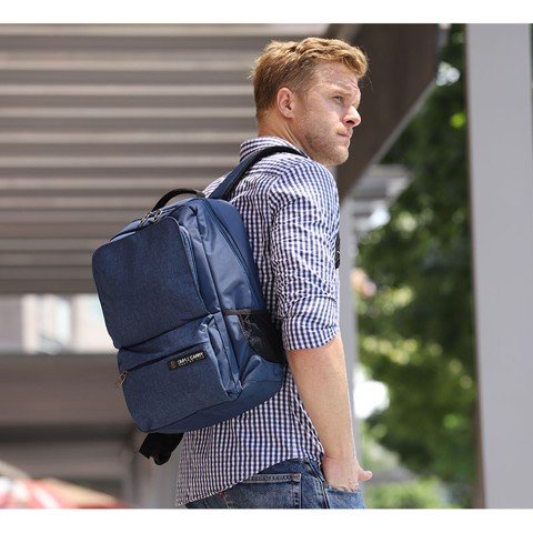 [SIMPLE CARRY CHÍNH HÃNG] Balo laptop 15 inch Hàn Quốc SIMPLE CARRY B2B01 MÀU XANH NAVY siêu nhẹ chống nước bảo hành 10