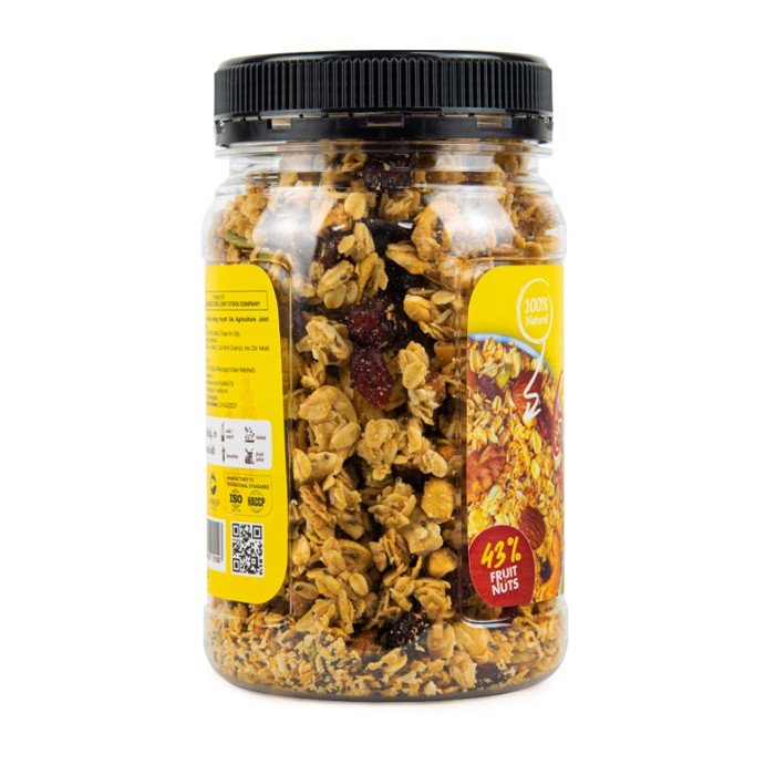 Hạt Dinh Dưỡng Ngũ Cốc Granola FAMINUTS - Ngũ Cốc Mix Hạt Dinh Dưỡng Hỗ Trợ Giảm Cân Hũ 470g