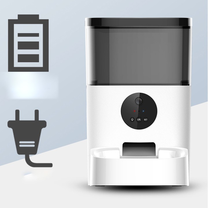 Máy cho mèo ăn tự động kết nối wifi có camera có app máy ăn cho mèo tự động dung tích lớn 6L