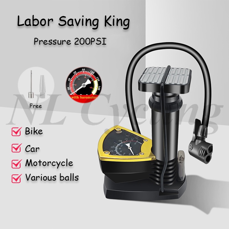 Bơm Hơi Đạp Xe Di Động Áp Suất Cao 140 / 180 / 200 Psi