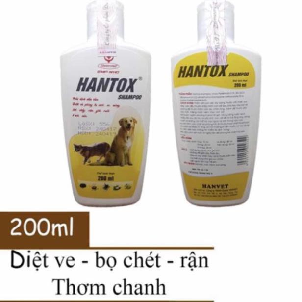 Sữa tắm Hantox trị ve rận cho chó mèo