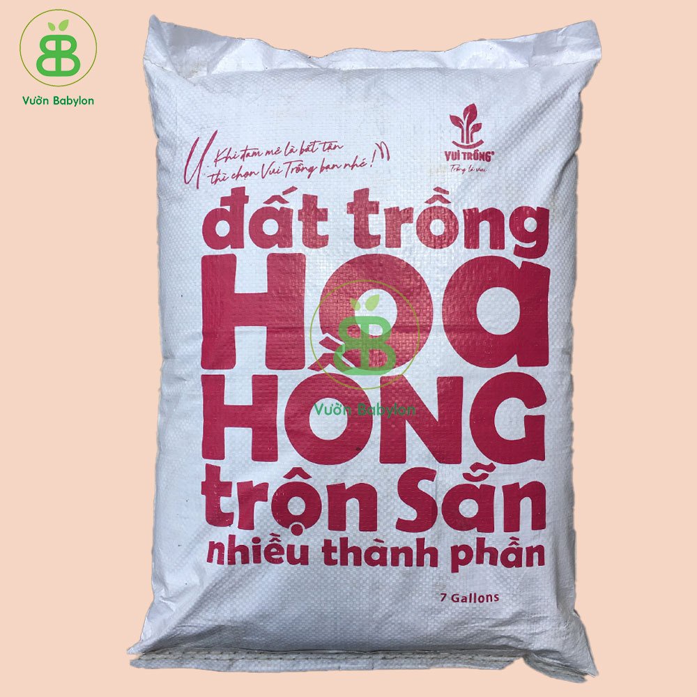 Đất Trồng Hoa Hồng Giàu Dinh Dưỡng, Thoáng Khí, Không Cần Phối Trộn - 20dm3
