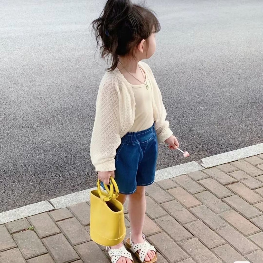 ▶Áo Choàng Dệt Kim Thoáng Khí Trọng Lượng Nhẹ Thời Trang 2022 Cho Bé Gái#8.21