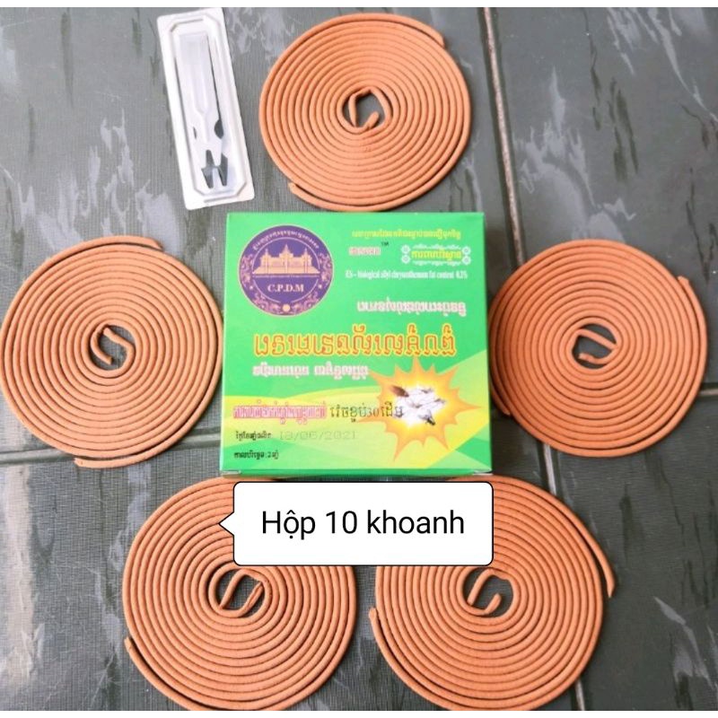 Hộp 10 Khoanh Nhang Muỗi Không Khói Thành Phần Từ Thiên Thiên Nhiên