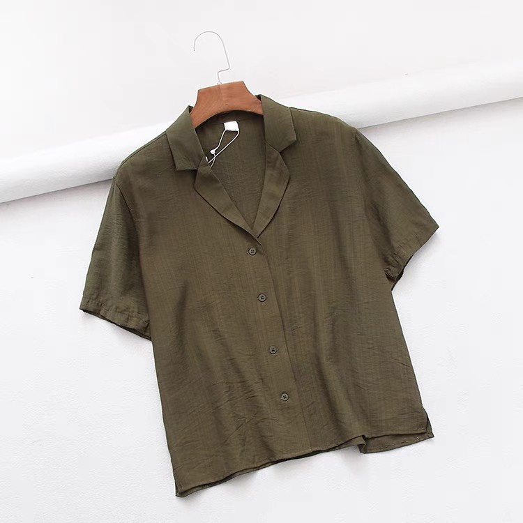 Áo sơ mi đũi phong cách hàn quốc bigsize 87 kg _ áo sơ mi ngắn tay công sở SMĐ