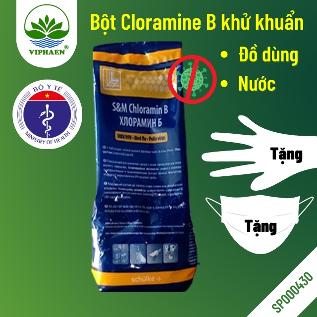 [Chứng nhận Bộ y tế] Cloramin B Tiệp Khắc 25%, Bột khử khuẩn Chloramine B S&M Schulke Séc (Túi 1 Kg)