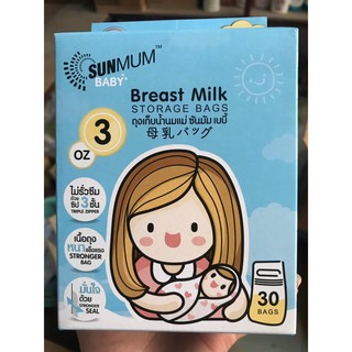 Túi trữ sữa sunmum loại 100ml , hộp 30 cái