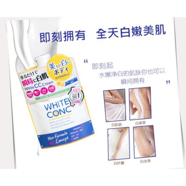 [ CHÍNH HÃNG ] Sữa Dưỡng Thể Trắng Da WHITE CONC BODY CC CREAM WITH VITAMIN-C 200ml | BigBuy360 - bigbuy360.vn