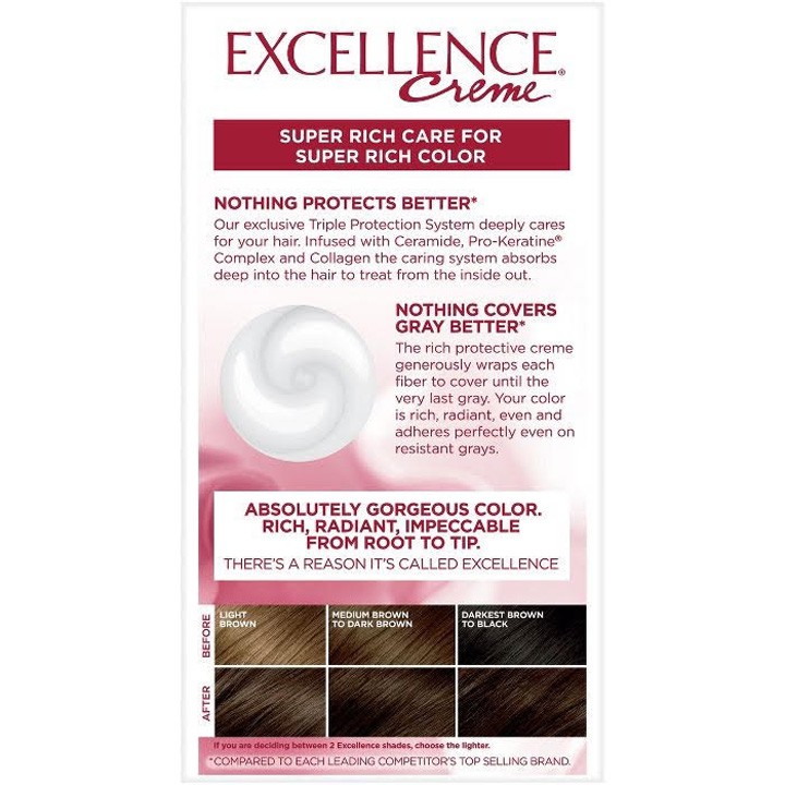 Thuốc nhuộm tóc L'Oréal Excellence Creme 4 Dark Brown