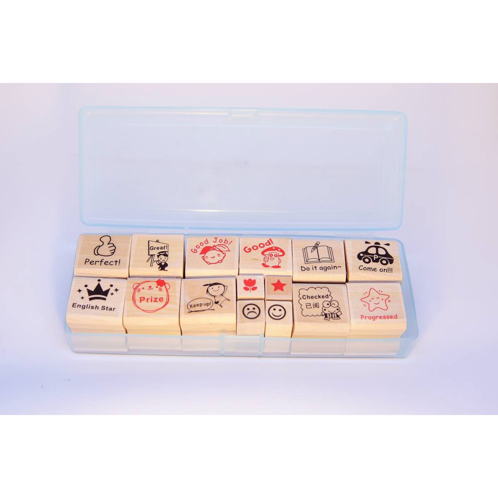 Bộ con dấu Lời phê Dạy Tiếng Anh (English Teaching Remarks Stamp Set)