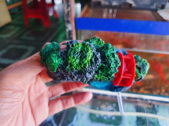 CẢNH NÚI BÁNH QUAY TRANG TRÍ HỒ CÁ NON BỘ 11X5X8CM