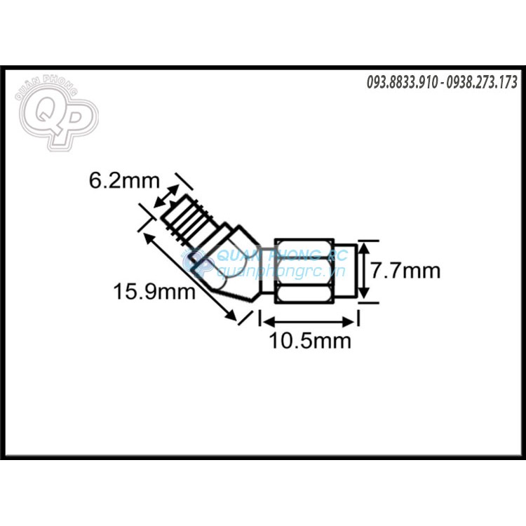 Jack chuyển Anten chữ 45 độ (1 cái)