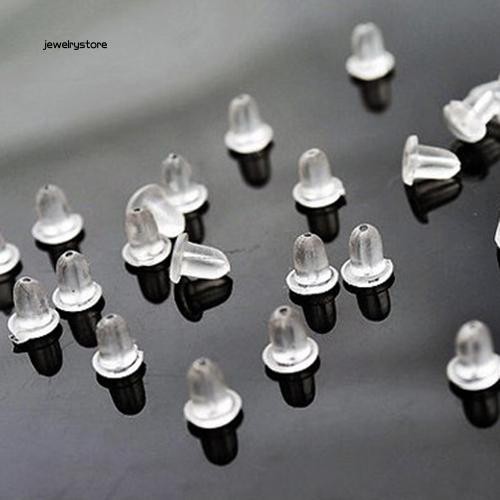 SPwholesale| Set 500 nút chặn khuyên tai bằng cao su mềm dùng làm đồ trang sức tiện dụng