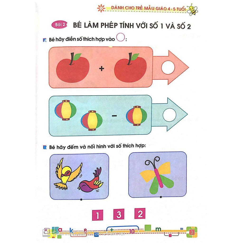 Sách Tủ Sách Bé Vào Lớp 1 - Bé Vui Học Toán (Dành Cho Trẻ Mẫu Giáo 4 - 5 Tuổi) - Tái Bản 2020