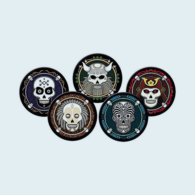 Skull Party Game Bluffing Game Strategy Game Bộ Trò Chơi Pháo Thuật Đầu Lâu
