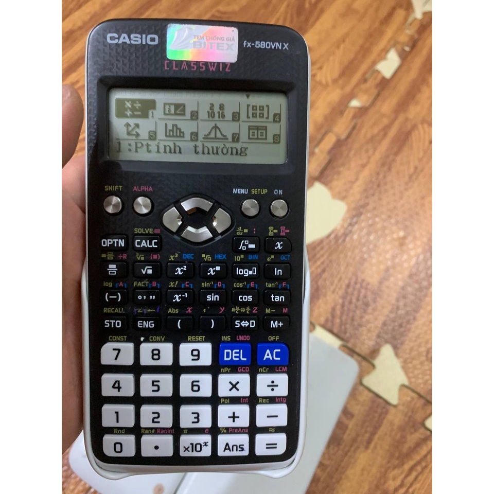 Máy tính CASIO 580VNX CŨ XANH DƯƠNG, HỒNG, ĐEN | CASIO 580VNX CŨ CHÍNH HÃNG SOI LASER