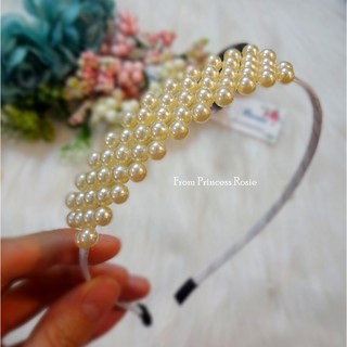 Băng đô ngọc trai trắng công chúa