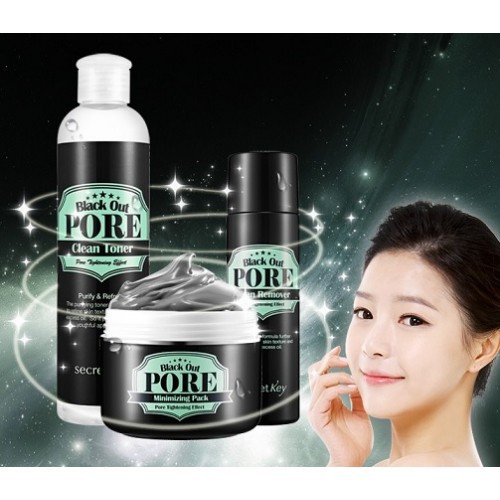 Nước Hoa Hồng Làm Sạch Da, Se Khít Lỗ Chân Lông Secret Key Black Out Pore Clean Toner 250ml _ Secret Key Chính Hãng