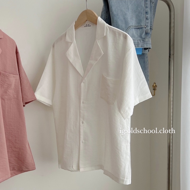 [ẢNH THẬT] Áo sơ mi đũi cổ vest Ulzzang