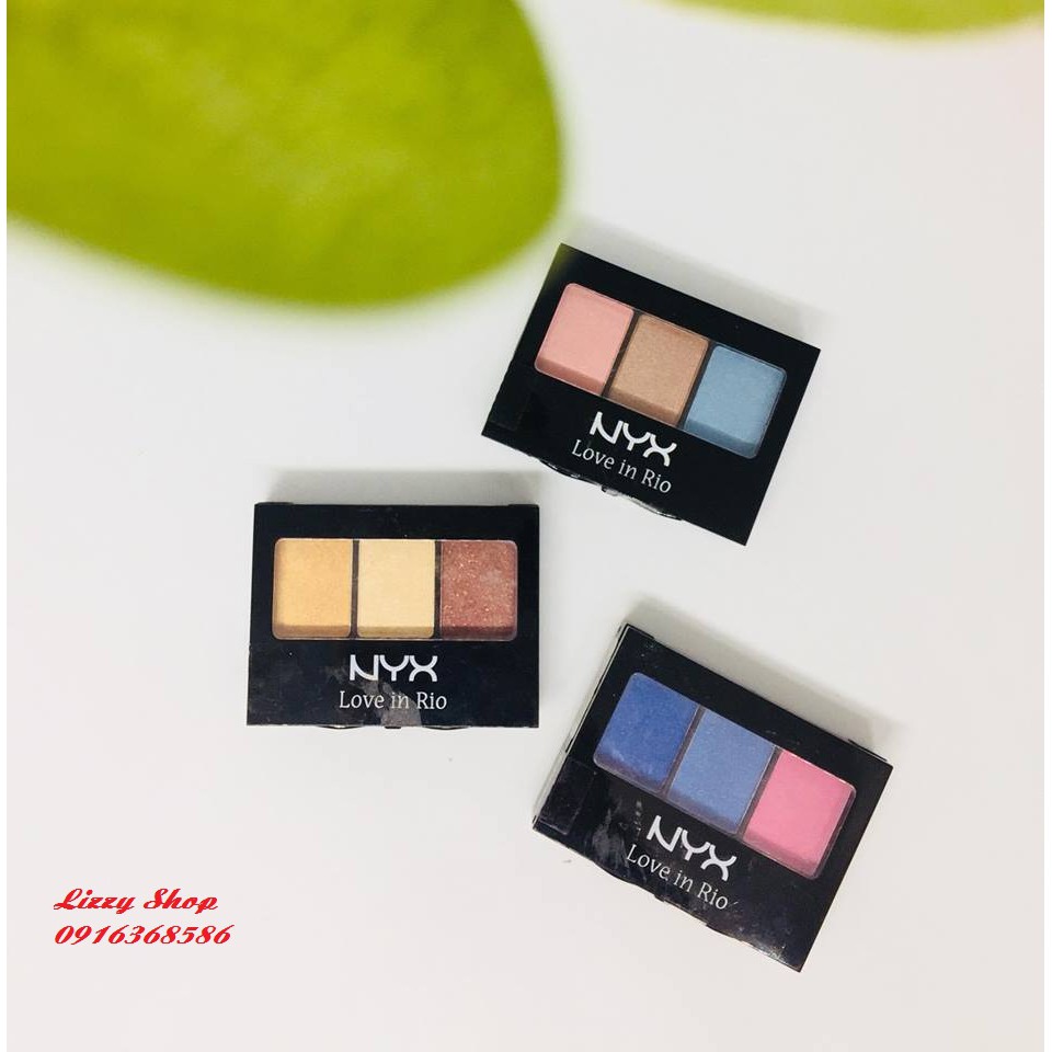 Phấn mắt 3 màu Nyx Love in Rio