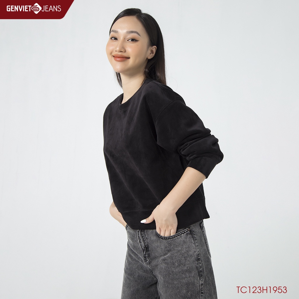Áo Nhung nữ Oversize GENVIET TC123H1953 | BigBuy360 - bigbuy360.vn