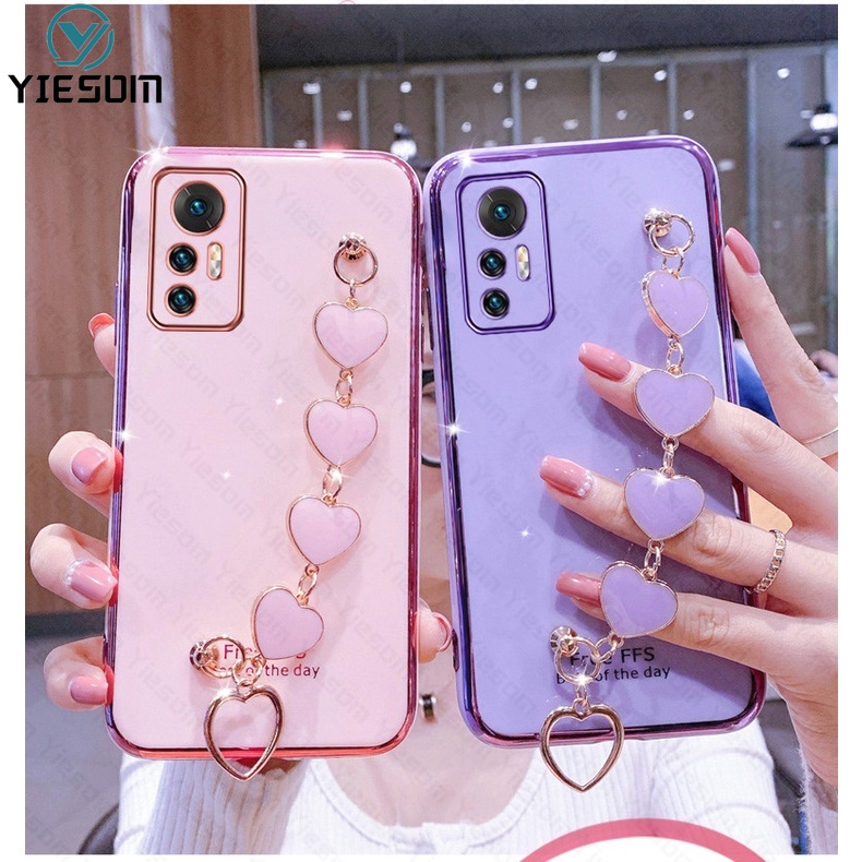 Ốp Điện Thoại Sang Trọng Có Dây Đeo Tay Cho Xiaomi Mi 12 11 10T Pro Mi 11 Lite Poco F3 X3 GT NFC X4 Pro 5G M4 M3 Pro