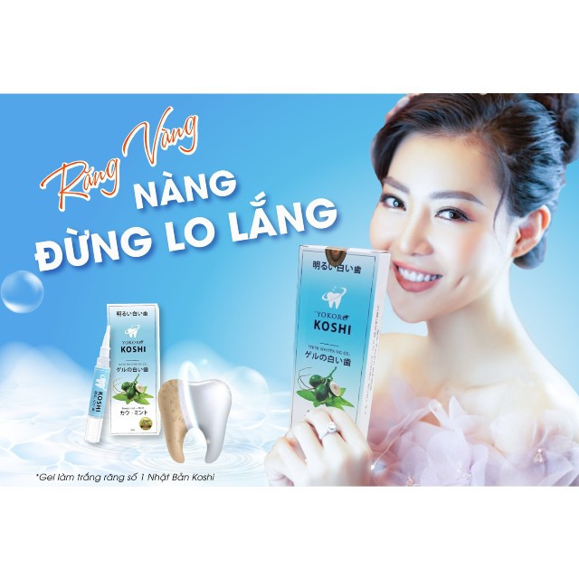 Gel Làm Trắng Răng, Bút Trắng Răng KOSHI - ĐÁNH BAY RĂNG Ố VÀNG, MẢNG BÁM CHUẨN SỐ 1 NHẬT BẢN