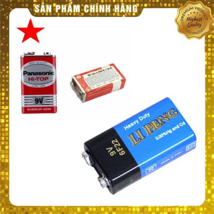⛔ Pin 9v panasonic , Lifeng pin vuông 9v dùng cho máy thử kim cương , bút thử đá quy , mic và phụ kiện điện tử.
