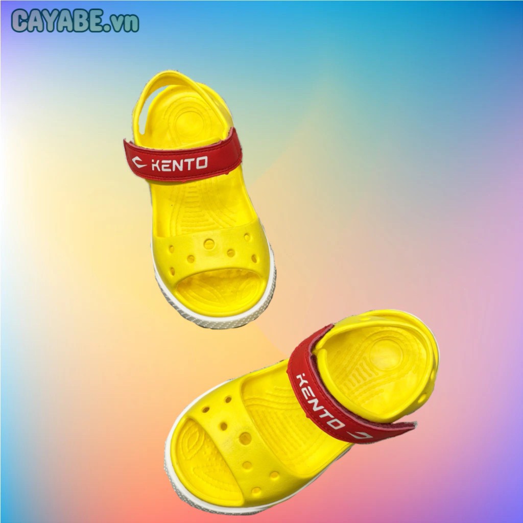 GIÀY SANDAL CAYABE TRẺ EM KENTO (TẶNG KÈM 6 NÚT STICKERS) MÀU VÀNG