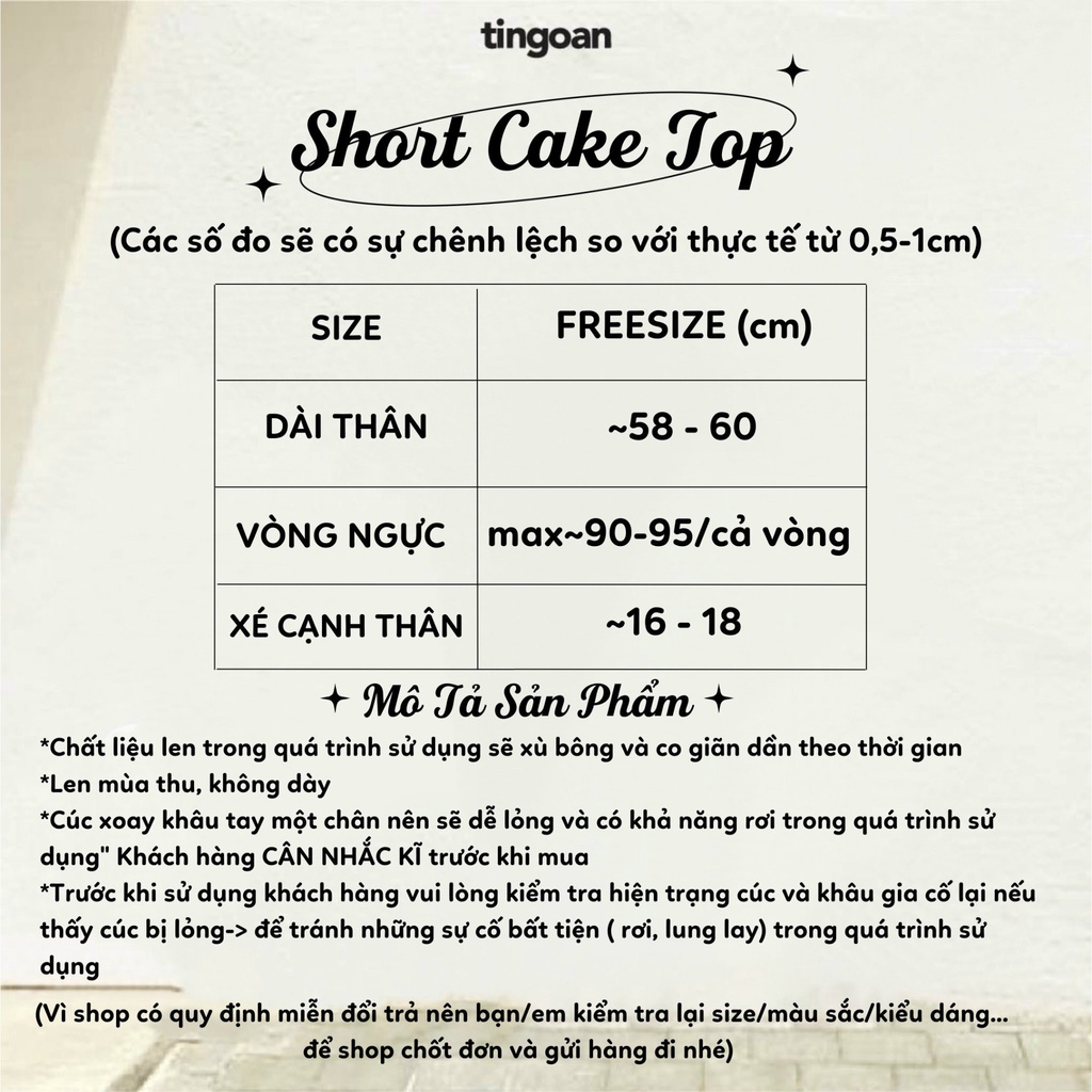 Áo len lượn viền sẻ vạt thân xám tingoan sài gòn SHORT CAKE TOP/GR