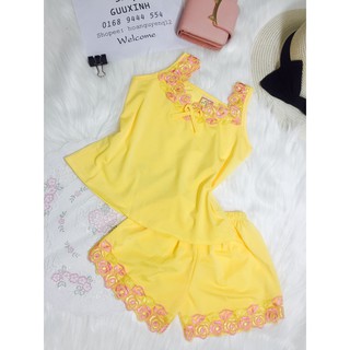 Đồ bộ bé gái vải thun lạnh mẫu áo dây mát mẻ