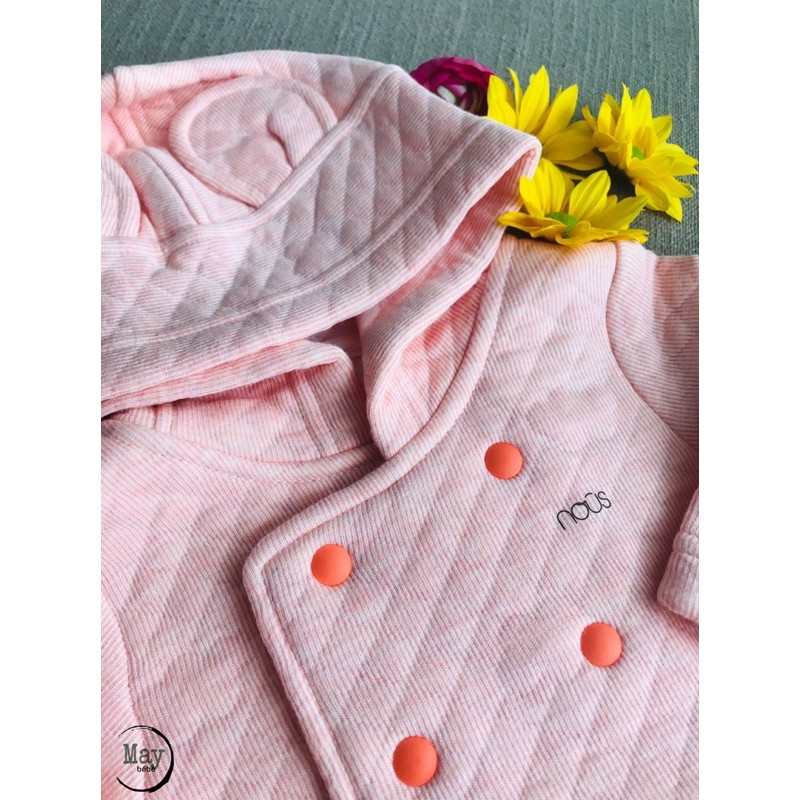 Áo khoác Nous 3-12M cho bé nón tai thỏ