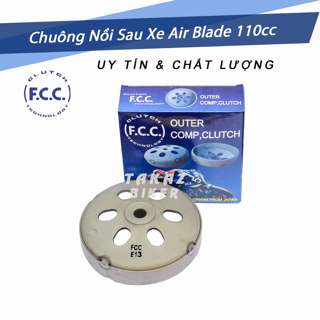 [ AirBlade 110cc, Click, Lead110 ] Bộ Nồi Sau FCC Honda AirBlade 110cc, Click, Lead110 - Chống rung đầu xe