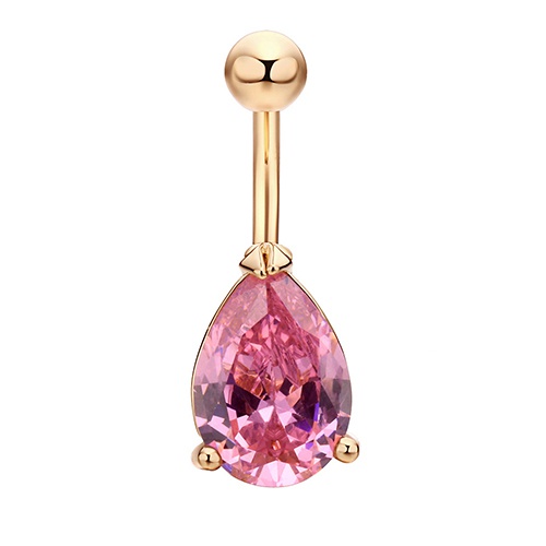 Khuyên rốn hình giọt nước đính kim cương thời trang cho nữ